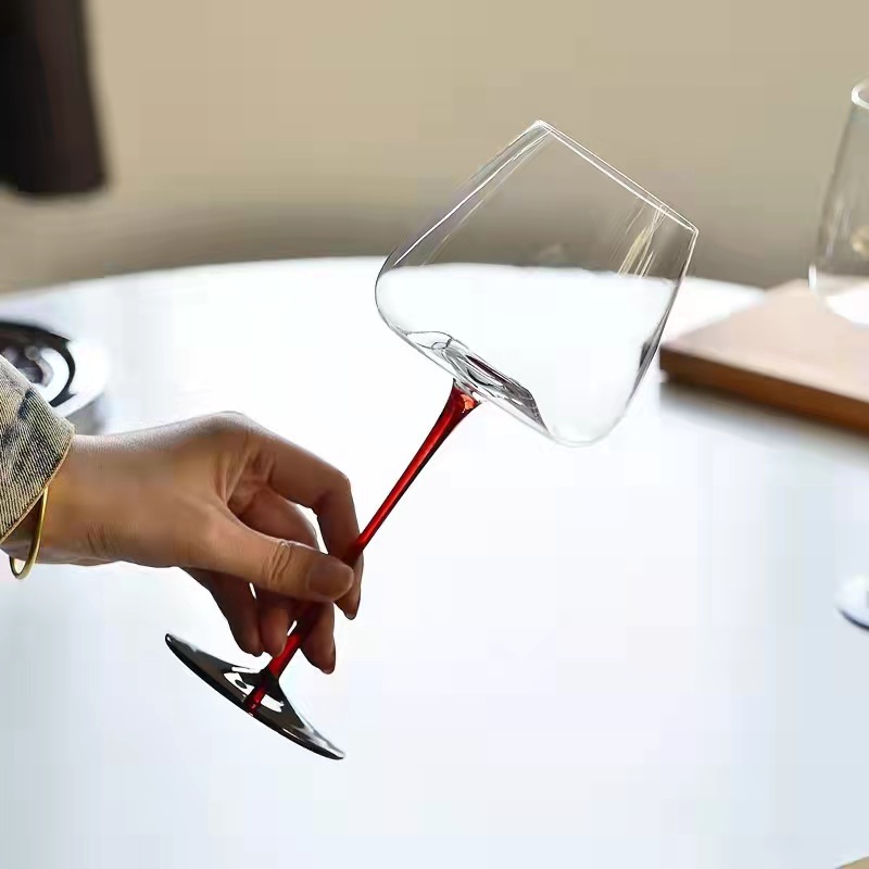 Black Tie Burgundy Glass Red Wine Glass