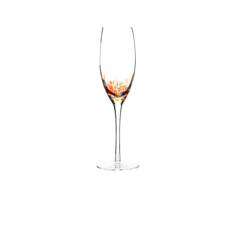 Makukulay na Polka Dot Glass Wine Glass