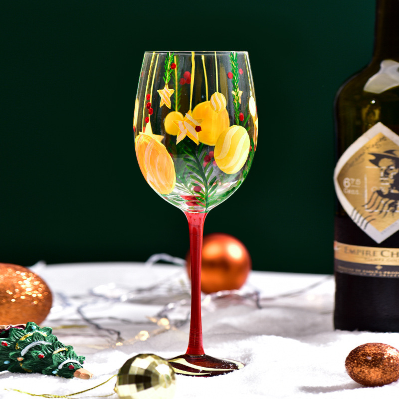 Malikhaing Christmas Glass Wine Glass