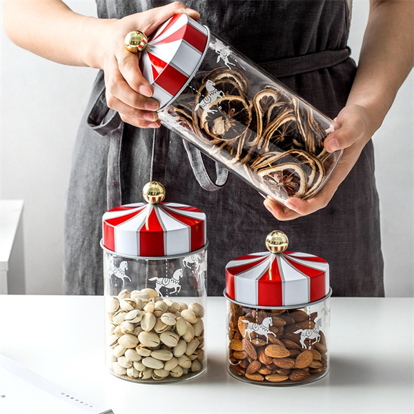 Creative glass storage jar