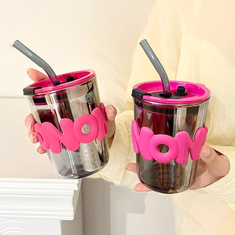 Creative letter straw cup