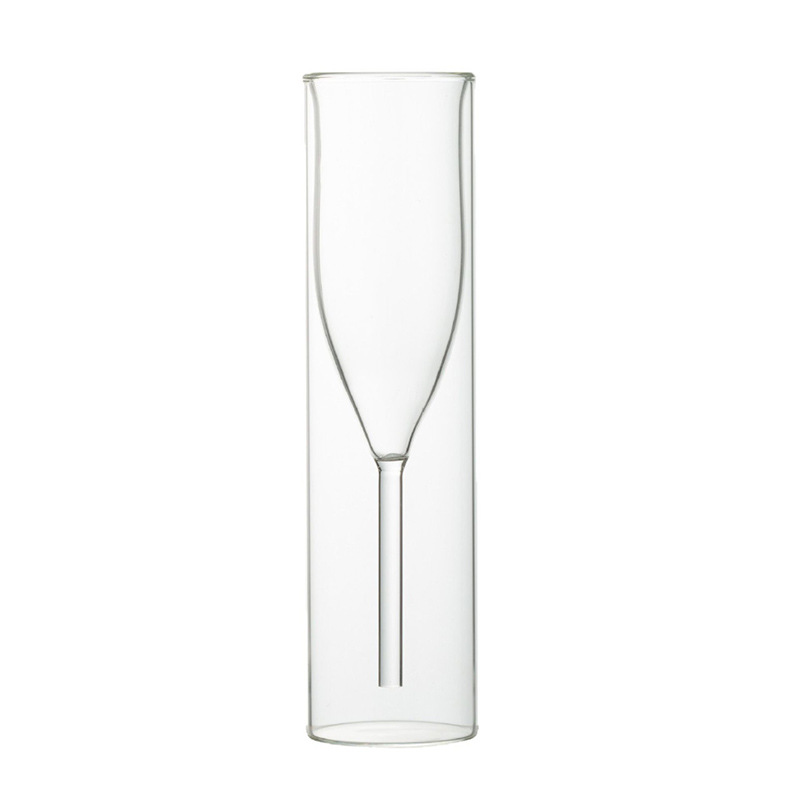 Creative Transparent Double-Walled Champagne at Wine Glass