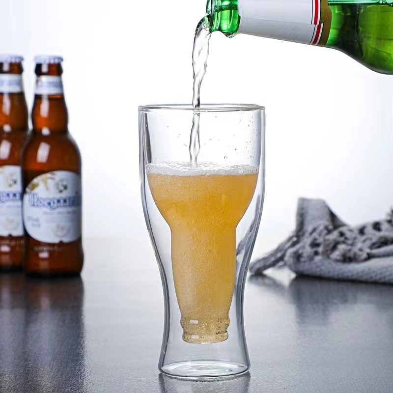 Double Wall Glass Beer Mug