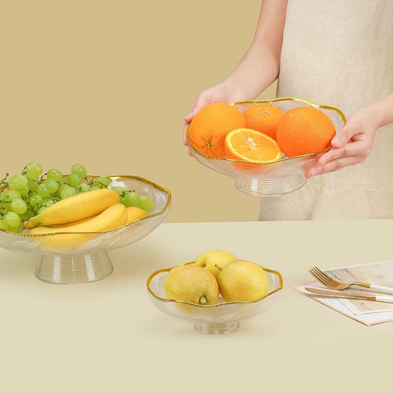Matangkad na Glass Fruit Bowl