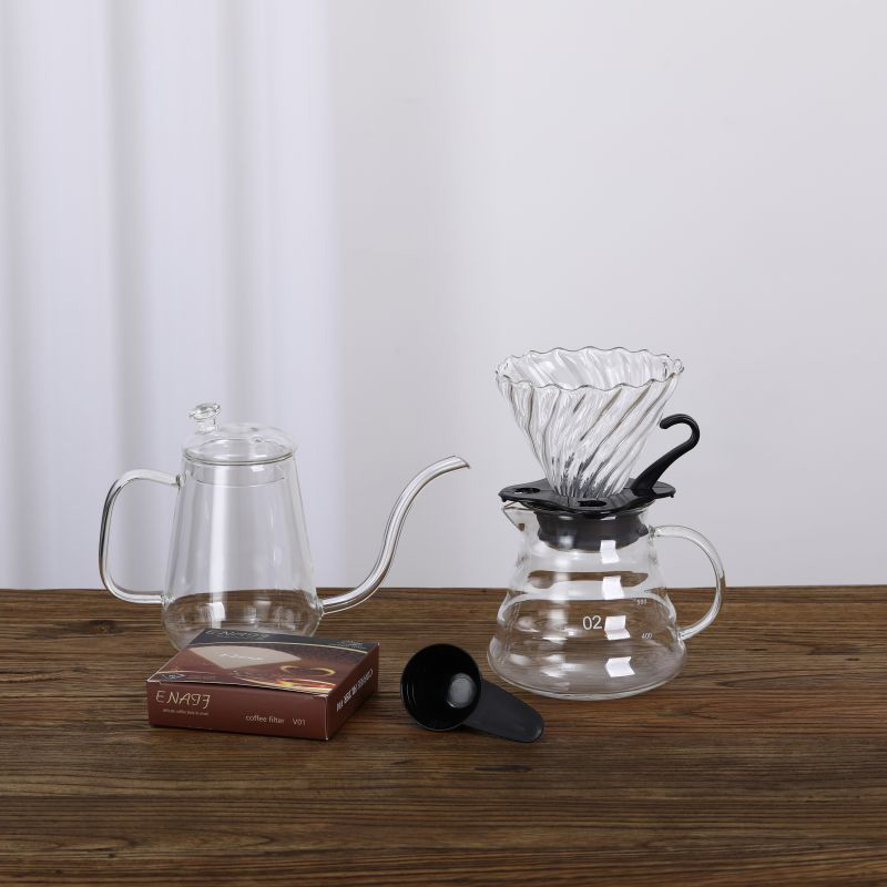 Glass Coffee Pot Set