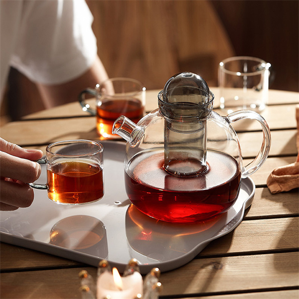 Mataas na temperatura na lumalaban sa luxury glass tea set