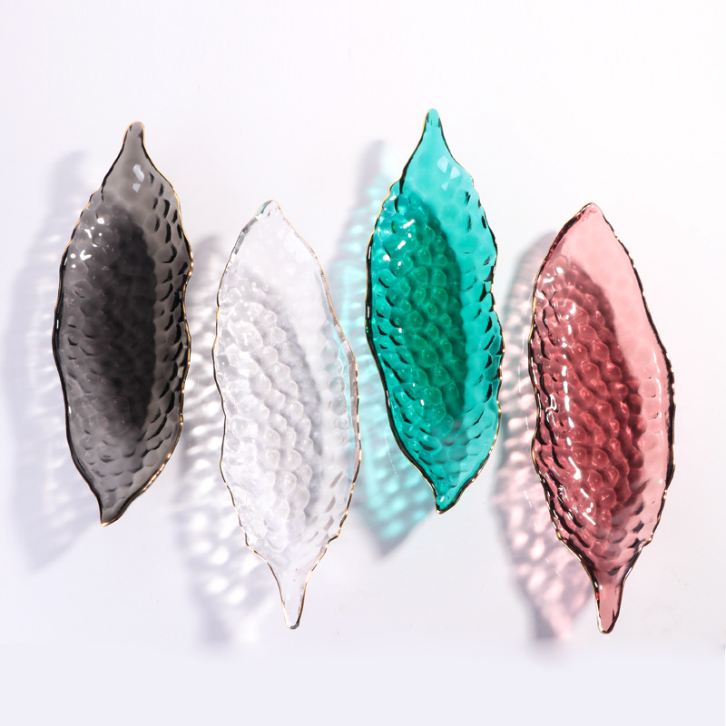 ins nordic irregular pea fruit glass dish