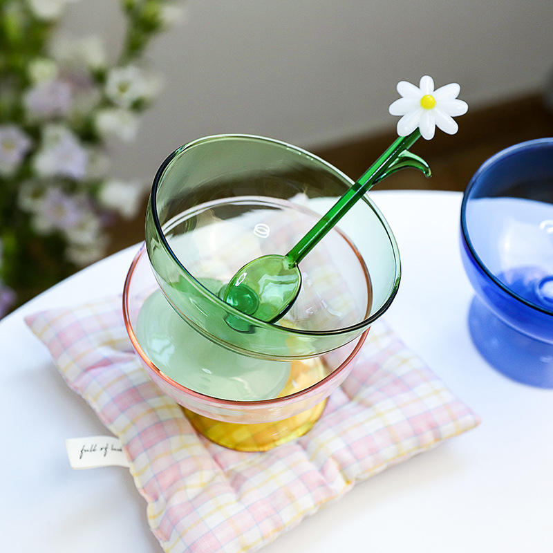 Bagong Naka-istilong Heat-Resistant Colored Glass Bowl