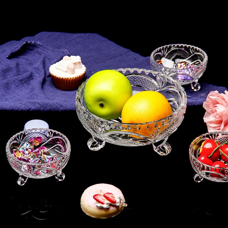 Simpleng Embossed Glass Fruit Plate