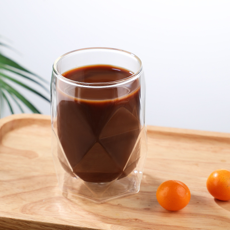 Simple na lumalaban sa dobleng-pader na insulated glass cup