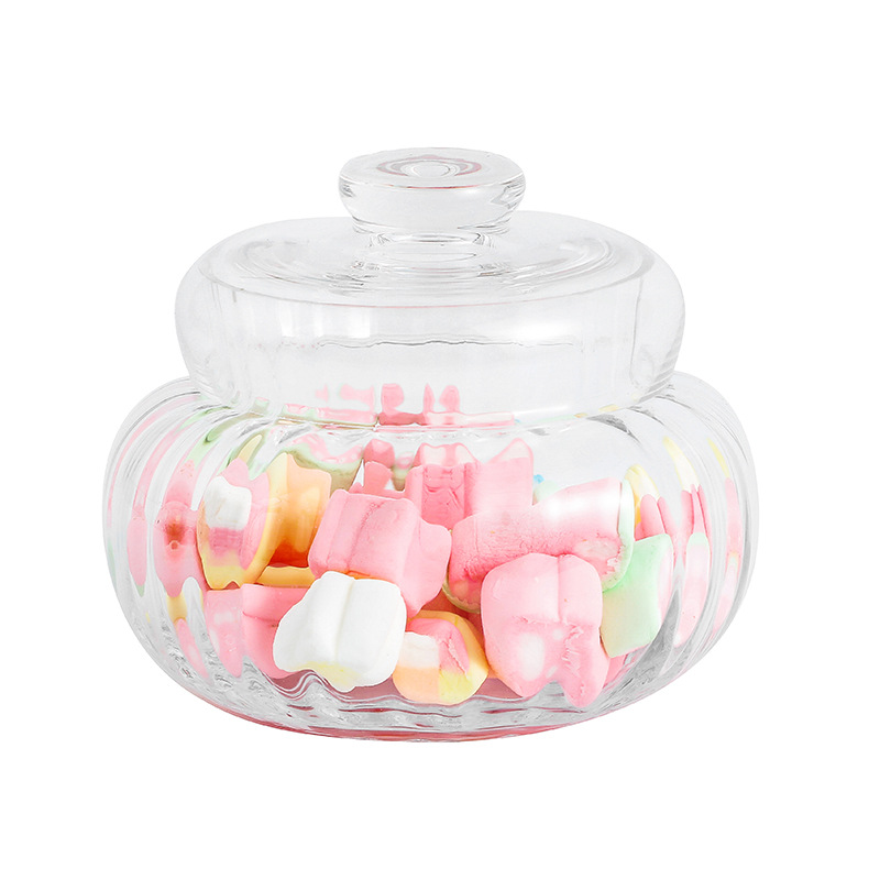 Simpleng hugis kalabasang glass jar