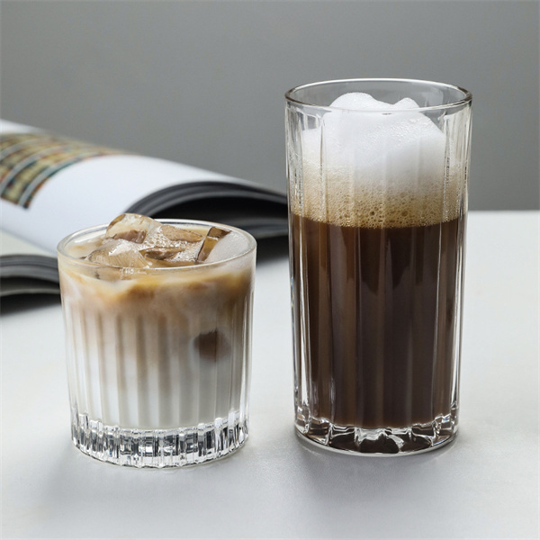 Naka-istilong Striped Glass Coffee glass